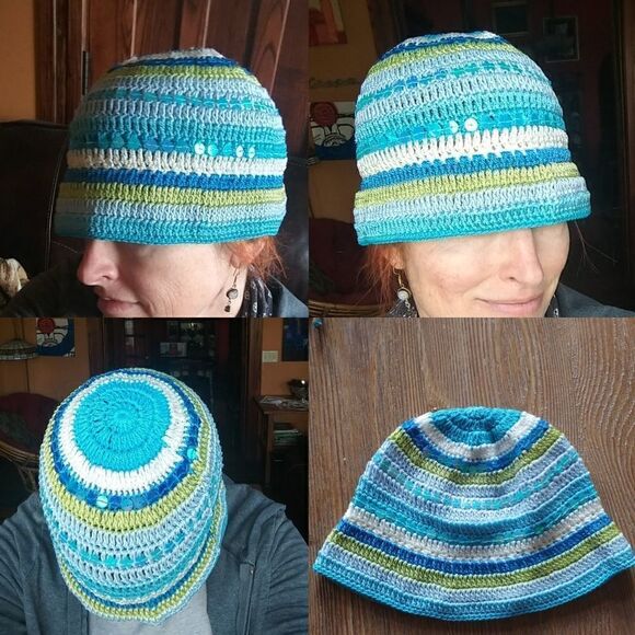 2/$20 Trio of Boho Hippie Headwear: Hat, Headbands - Picture 2 of 6